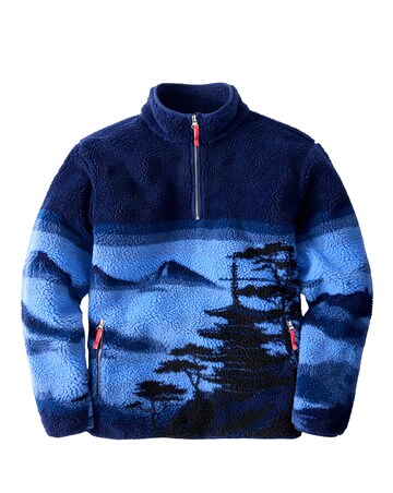 Joe Browns Pagoda Landscape Borg Funnel Fleece - Blue