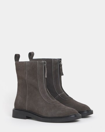Jessy Zip Detail Ankle Boots - Wide Fit (E)