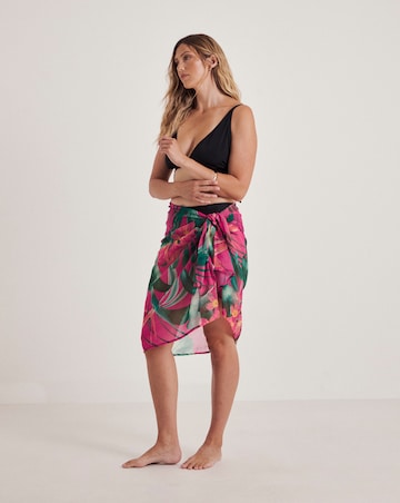 MAGISCULPT Tropical Print Midi Sarong