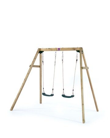 Plum Wooden Double Swing Set