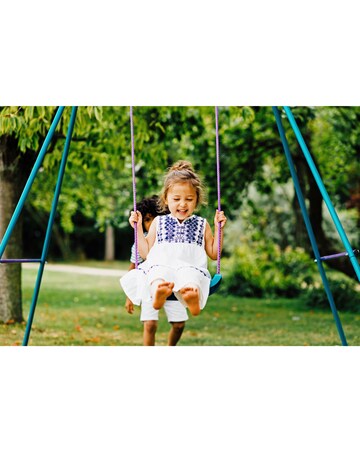 Plum 2 in 1 Swing Set - Purple/Teal