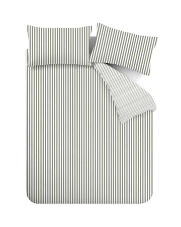 Catherine Lansfield Brushed Stripe Duvet Cover Set