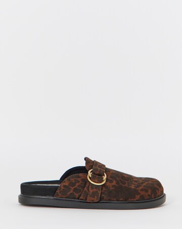 Penny Flat Buckle Mule Shoes - Extra Wide Fit (EEE)