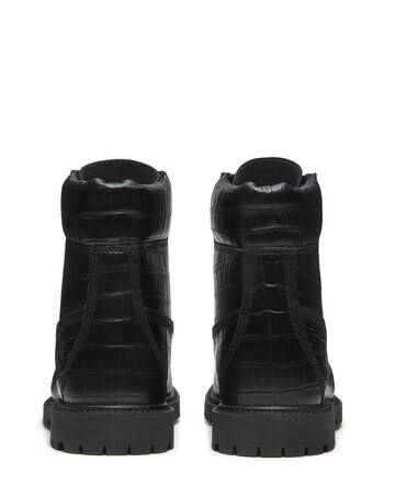 Timberland Black Premium 6 Inch Lace Up Boots - Standard Fit (D)