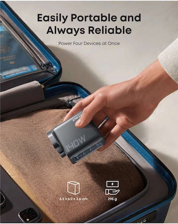 Anker 140W GaN 4-Port Wall Charger - Black