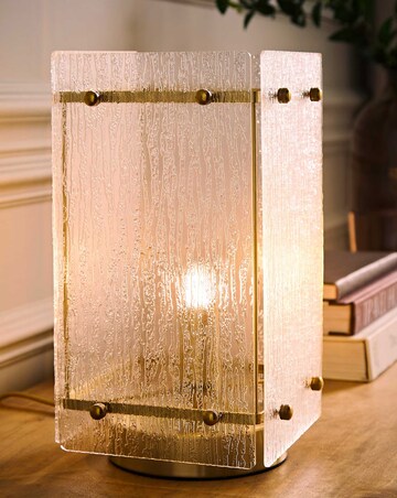 ValueLights Darcy Brushed Gold Frosted Table Lamp