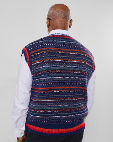 Joe Browns Fabulous Fairisle Knitted Waistoat - Navy