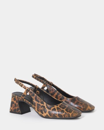 Vivi Block Heel Slingback Shoes - Extra Wide Fit (EEE)