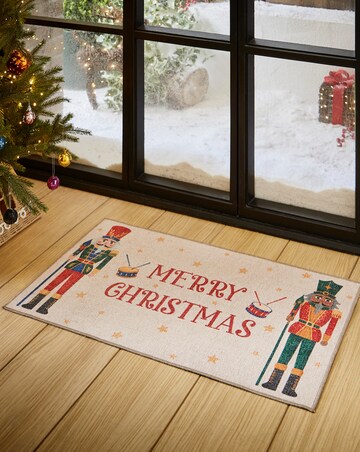 Christmas Nutcracker Washable Large Doormat