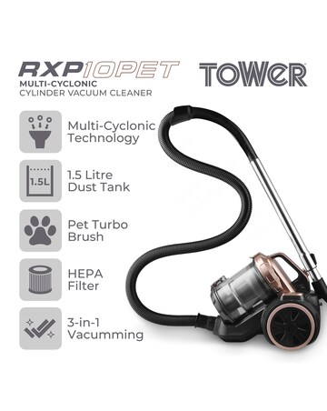 Tower RXP10PET 1.5L Cylinder Vacuum