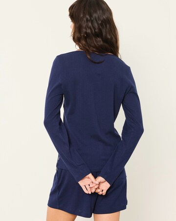 FatFace Hattie Navy Henley Pyjama Top