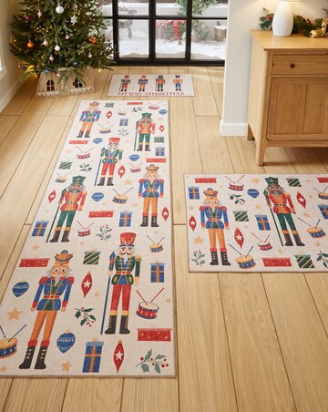 Christmas Nutcrackers Washable Doormat