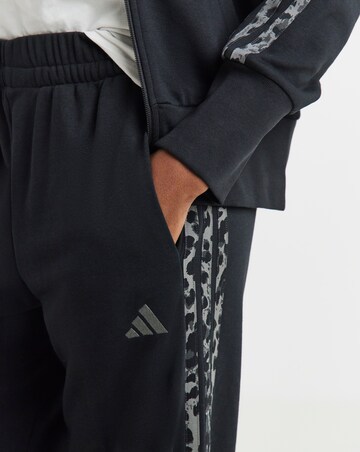 adidas 3 Stripe Leopard Print Wide Leg Pant