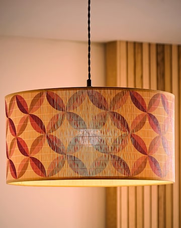 ValueLights Lori Large Geo Print Bamboo Shade
