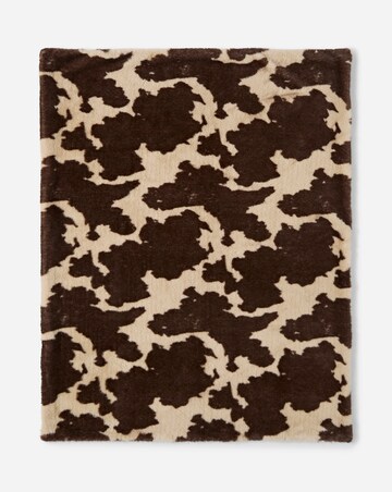 Cow Printed Faux Fur Throw