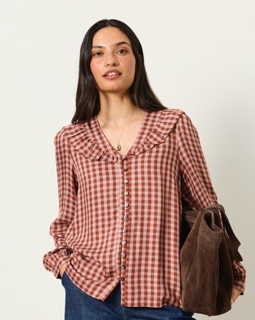Fatface Alba Gingham Blouse