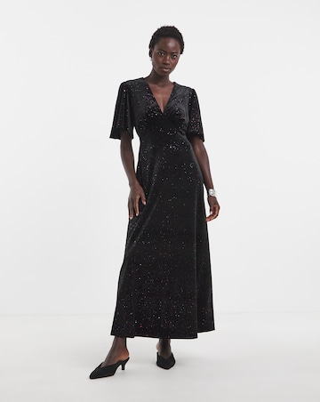 Twisted Wunder Sophia Glitter Velvet Maxi Dress