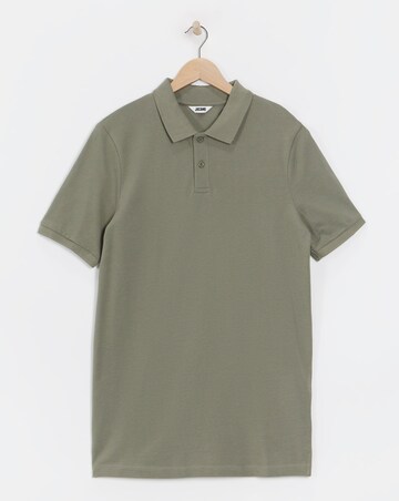 Pure Cotton Pique Polo Long- Light Khaki