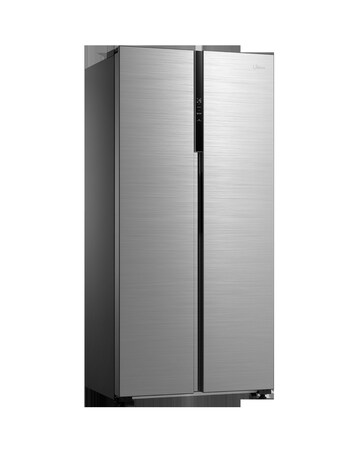 Midea American Side-by-Side Fridge Freezer - Inox + Installation