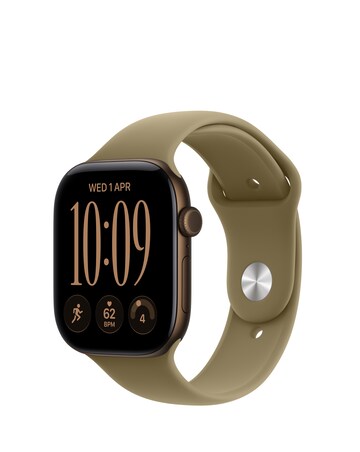 Apple Watch Series 12 GPS 46mm - Dark Bronze Aluminium/Olive Sport Band - M/L