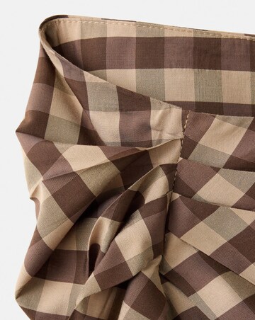 Mango Check Wrap Skirt