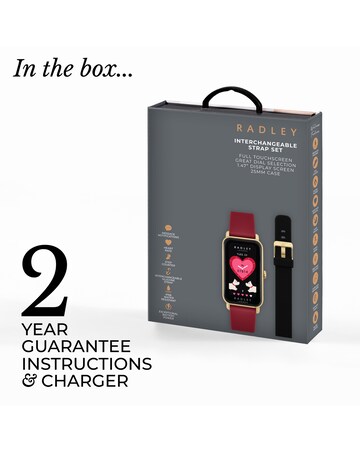 Radley Series 21 Dual Strap Smart Watch - Red/Black Silicone