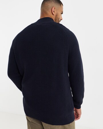 Fisherman Knitted Zip Through Cardigan