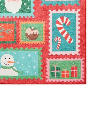 Christmas Stamps Washable Large Doormat