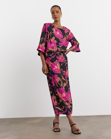 Joanna Hope Printed Crepe Skirt