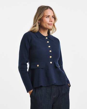 Military Peplum Cardigan