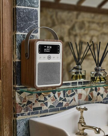 VQ Retro Mini DAB Radio - Walnut