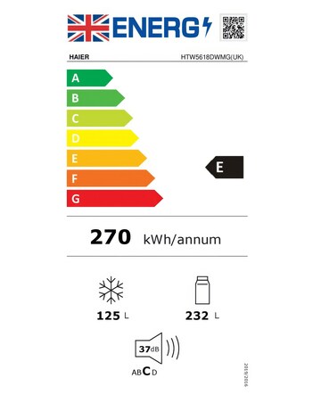 Haier Combi 3DR Series 5 HTW5618EWMG 180cm WTD Refrigerator Inox + Install