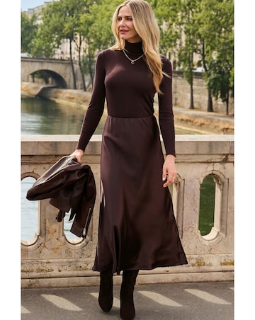Sosandar Satin Slip Skirt