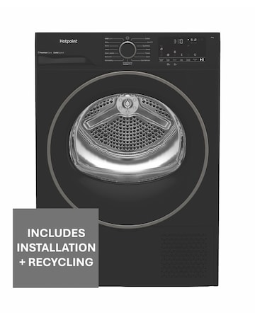 Hotpoint Heat Pump Tumble Dryer CHSD82MBBUK 8kg Black + Installation