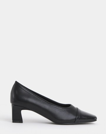 Autumn Flared Block Heel Court Shoes - Extra Wide Fit (EEE)