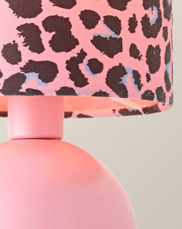 ValueLights Miley Pink Leopard Table Lamp