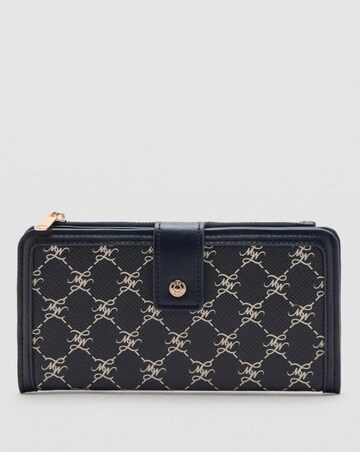 Mango Large Wallet With Logo Print