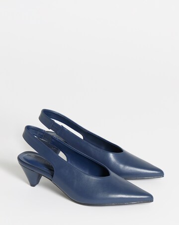 Rina Slingback Pointed Toe Heeled Shoes - Wide Fit (E)