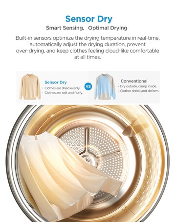 Midea 8kg Tumble Dryer - White + Installation