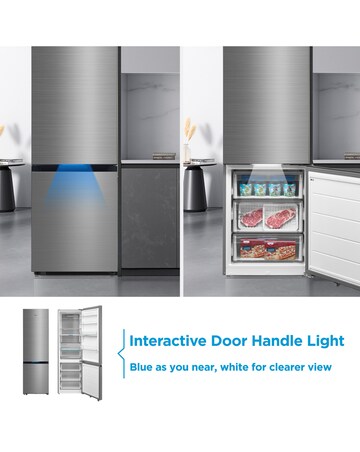 Midea Premium Combi Fridge Freezer - Inox + Installation