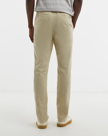 Linen Blend Straight Fit Trouser