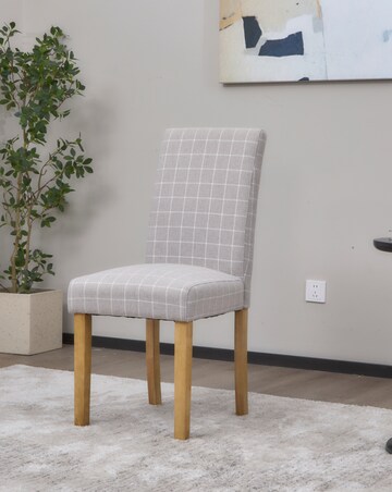 Ava Pair of Checked Dining Chairs