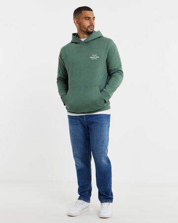 Jack & Jones Norrebro Typo Back Sweat Hoodie - Green
