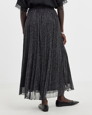 Black Glitter Midaxi Skirt