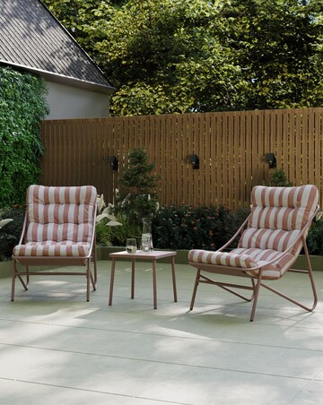 Charles Bentley Truffle Stripe Bistro Set