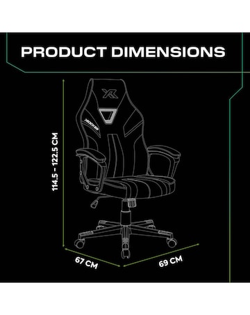 X Rocker Tempest Ergonomic PC Office Gaming Chair - Green