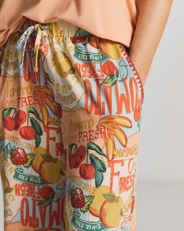 Figleaves Culotte Pyjama Set Fruit Print