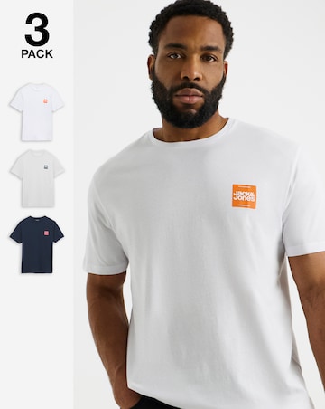 Jack & Jones Brandy 3 Pack Crew Neck T-Shirt