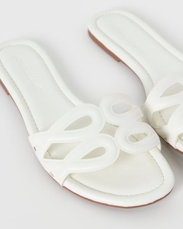 Rosario Padded Loop Detail Mule Sandals - Extra Wide Fit (EEE)