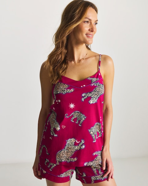 Pretty Secrets Cotton Cami Pyjama Short Set Animal Print